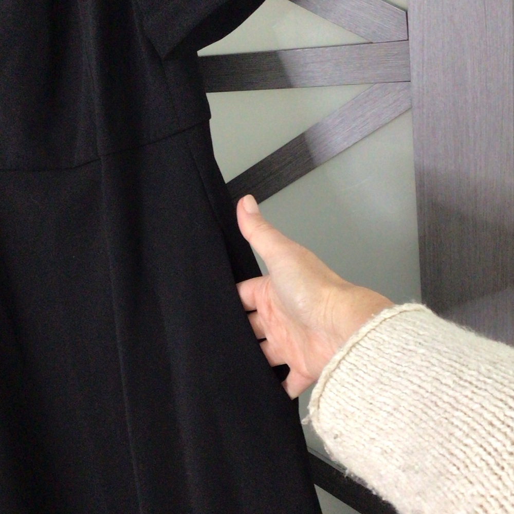 Maggy London Black Dress with Sheer Sleeves - Picture 7 of 12